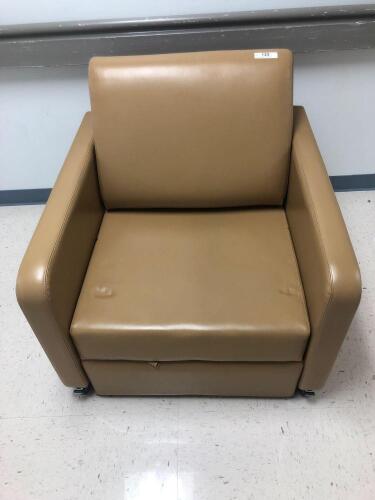 STRYKER MEDICAL PROSOURCE TAN PATIENT ROOM CONVERTIBLE SLEEPER/CHAIR