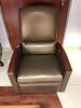 BROWN LEATHER PATIENT RECLINER