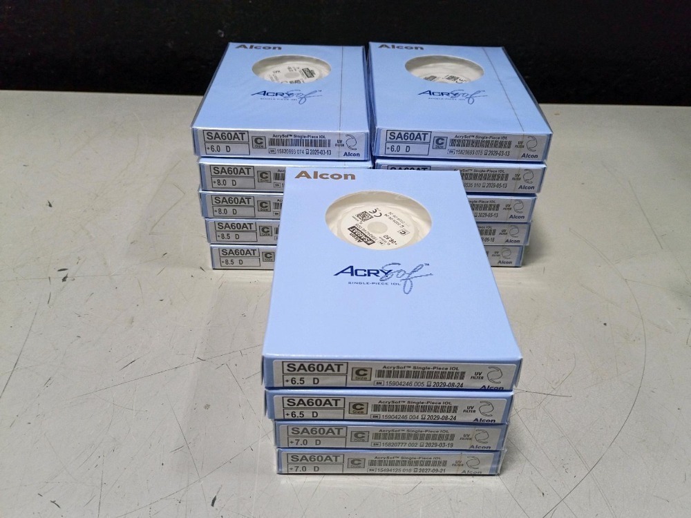 ALCON SA60AT ACRYSOF SINGLE-PIECE IOL 6.5D-10.5 QTY 14 EXP: IN DATE ...