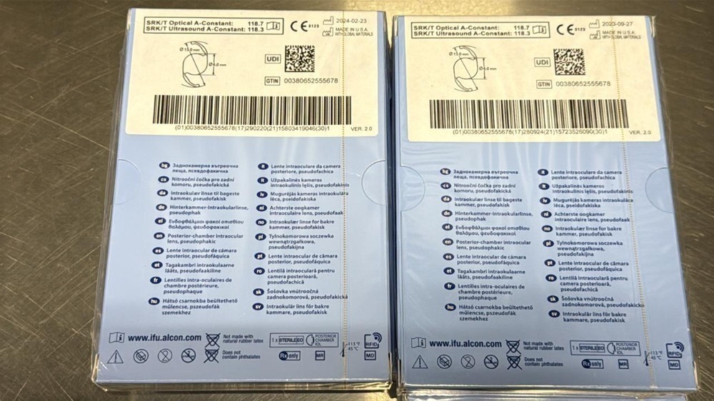 ALCON SA60AT ACRYSOF SINGLE-PIECE IOL 13.5D QTY 4 EXP: IN DATE RANGE OF ...