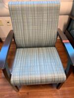 GLOBAL UPHOLSTERY WOODEN FRAME CUSHIONED PATIENT ROOM VISITORS CHAIR