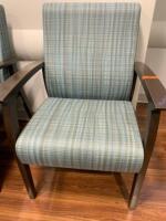 GLOBAL UPHOLSTERY WOODEN FRAME CUSHIONED PATIENT ROOM VISITORS CHAIR