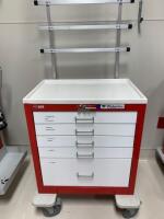 WATERLOO UNICART 5 DRAWER LOCKING SUPPLY CART