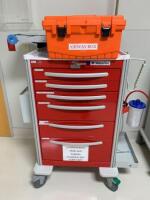 WATERLOO 6 DRAWER LOCKING EMERGENCY CRASH CART