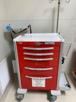 WATERLOO 5 DRAWER LOCKING EMERGENCY CRASH CART