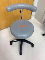 INTENSA SURGICAL STOOL W/ CURVED BACK