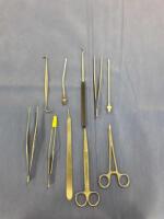 SMALL FORCEPS AND RETRACTORS SET