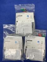 LOT OF 3 GENERAL ELECTRIC 412681-005 MULTI-LINK ECG LEADWIRES