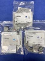 LOT OF 3 GENERAL ELECTRIC 412682-002 MULTI-LINK ECG LEADWIRE