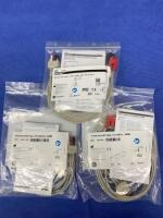 LOT OF 3 ASSORTED GENERAL ELECTRIC ECG LEADWIRES