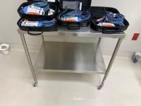 FHC 36" BY 24" STAINLESS ROLLING CART WITH SHELF