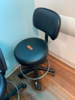 BLICKMAN EXAM STOOL W/ BACK SUPPORT