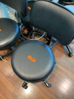 BLICKMAN EXAM STOOL W/ BACK SUPPORT