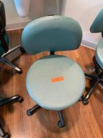 CLINTON INDUSTRIES EXAM STOOL W/ BACK SUPPORT