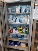 CONTENTS OF CABINET TO INCLUDE (NO CABINET): STRYKER TLS DRAINAGE, LUKENS TUBES, TAPE REMOVER AND TAPE