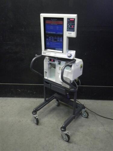 NELLCOR PURITAN BENNETT 840 VENTILATOR SYSTEM ON ROLLING STAND