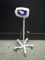 WELCH ALLYN 53NOO VITAL SIGNS MONITOR ON ROLLING STAND