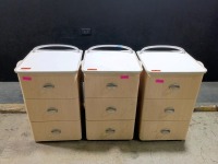 LOT OF (3) BEDSIDE CABINETS