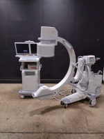 GE OEC 9800 PLUS C-ARM SYSTEM WITH 12 INCH II TO INCLUDE DUAL MONITOR WORKSTATION (SERIAL# 82-3505) (DOM: MAY 2005)