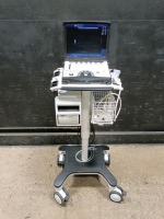 GE LOGIQ E PORTABLE ULTRASOUND MACHINE WITH 1 PROBE (12L RS) (SERIAL# 637586WX0) (DOM: 9/2017)