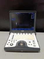 GE LOGIQ E PORTABLE ULTRASOUND MACHINE (SERIAL# 323313WX7) (DOM: 11/2013)