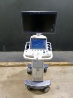 GE LOGIQ P7 ULTRASOUND MACHINE (SERIAL# 317584SU1) (DOM: 2/2016) (OPTIONS: DICOM, SCAN ASSISTANT, LOGIQVIEW, ONBOARD REPORTING, AUTOIMT, BFLOW) (R1.0.2 SOFTWARE VERSION) (ID# 74)