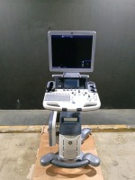 GE LOGIQ S7 EXPERT ULTRASOUND MACHINE (SERIAL # 500999SU1) (DOM: 5/2017) (OPTIONS: DICOM, SCAN ASSISTANT, LOGIQVIEW, ONBOARD REPORTING, 4D, ELASTOGRAPHY, AUTOIMT, ELASTOQA, BFLOW) (R2.0.4 SOFTWARE VERSION) (ID# 46)