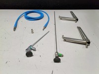 KARL STORZ VIDEO LARYNGOSCOPY INSTRUMENT SET TO INCLUDE: (2) RIGID SCOPES (REF#10328 AA 0 DEGREE & 8575 AV 15 DEGREE) (AUTOCLAVABLE)