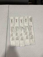 LOT OF 5 XODUS MEDICAL, INC. 20106ADL 33CM LAPAROSCOPIC CURVED BLADE; BLUE PTFE; BLACK INSULATION; PL OPEN-SURGERY ELECTROSURGICAL ELECTRODE, MONOPOLAR, SINGLE-USE