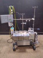 STOCKERT SIII BLOOD PERFUSION SYSTEM WITH 3 ROLLER PUMPS, BIO-CONSOLE 550 BLOOD PUMP & 1 VAPORIZER (TEC 7 ISOFLURANE)