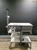OLYMPUS ENDOSCOPY SYSTEM TO INCLUDE EVIS EXERA III CV-190 VIDEO PROCESSOR WITH MAJ-1921 KEYBOARD, CLV-190 LIGHT SOURCE ON CART