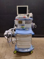 DRAGER FABIUS GS PREMIUM ANESTHESIA MACHINE WITH (3.37B SOFTWARE VERSION, VOLUME CONTROL, PRESSURE CONTROL, PRESSURE SUPPORT, SIMV/PS, MAN SPONT) & INFINITY KAPPA PATIENT MONITORING SYSTEM