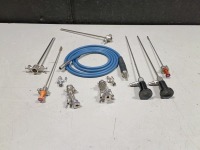 ACMI CYSTOSCOPY INSTRUMENT SET TO INCLUDE: (2) ACMI (REF# M3 30A 30 DEGREE & M3 70A 70 DEGREE) RIGID SCOPES