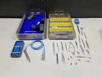 CATARACT EYE INSTRUMENTATION TRAY TO INCLUDE: (1) ALCON INFINITI OZIL PHACO HANDPIECE