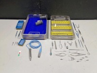 CATARACT EYE INSTRUMENTATION TRAY TO INCLUDE: (1) ALCON INFINITI OZIL PHACO HANDPIECE