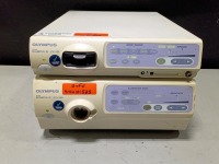 OLYMPUS ENDOSCOPY SYSTEM TO INCLUDE EVIS EXERA II CV-180 VIDEO PROCESSOR & CLV-180 LIGHT SOURCE
