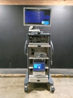 KARL STORZ ENDOSCOPY SYSTEM TO INCLUDE TC 200 & TC 300 SPIES CAMERA COMBO, 20205520 AIDA HD CONNECT, SONY UP-DR80MD PRINTER & LED HD MONITOR ON CART