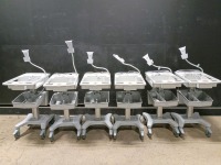 LOT OF (6) GE ECG/EKG CARTS