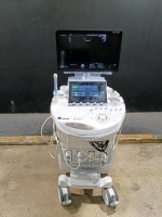 GE VOLUSON E10 ULTRASOUND MACHINE WITH 4 PROBES (C1-5, RIC 5-9-D, C2-9, RAB 6-D) (SERIAL# E69215) (DOM: 9/2017)