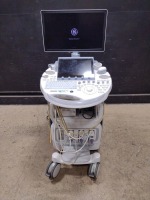 GE VOLUSON E10 ULTRASOUND MACHINE WITH 3 PROBES (RAB 6-D, C1-5, RIC 5-9-D) (SERIAL# E64008) (DOM: 9/2016)