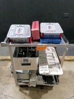 LOT OF EMPTY INSTRUMENT CASES & TRAYS (NO CART)