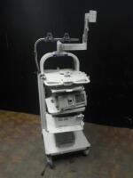 OLYMPUS ENDO CART WITH CLE-10 LIGHT SOURCE AND SONY PRINTER