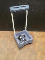 ALLEN MEDICAL STIRRUP CART WITH CLAMPS