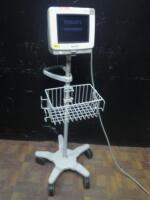 PHILIPS INTELLIVUE MP5T PATIENT MONITOR ON ROLLING STAND