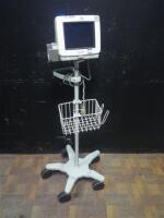 PHILIPS INTELLIVUE MP5T PATIENT MONITOR ON ROLLING STAND