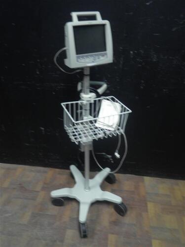 PHILIPS TELEMON PATIENT MONITOR ON ROLLING STAND