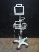 PHILIPS TELEMON PATIENT MONITOR ON ROLLING STAND