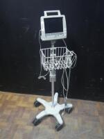 PHILIPS TELEMON PATIENT MONITOR ON ROLLING STAND