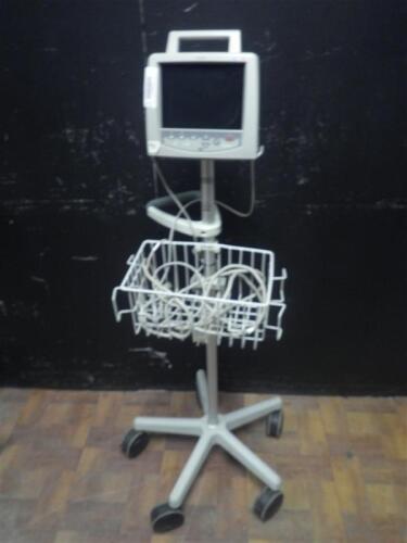 PHILIPS TELEMON PATIENT MONITOR ON ROLLING STAND