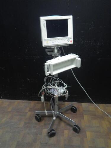 PHILIPS V24E PATIENT MONITOR ON ROLLING STAND